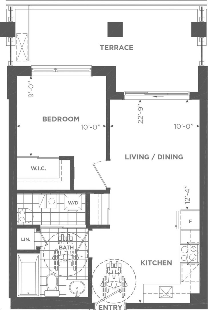 Daniels Keelesdale Condos and Towns Model 1F-T (BF)