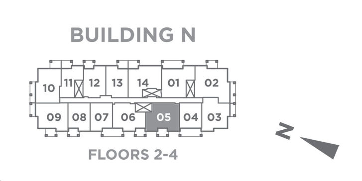 Daniels Keelesdale Condos and Towns Model 2K (BF) Key Plan