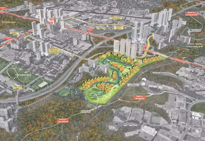 Don Valley Reconnects Condos 2 Aerial View of Project Location
