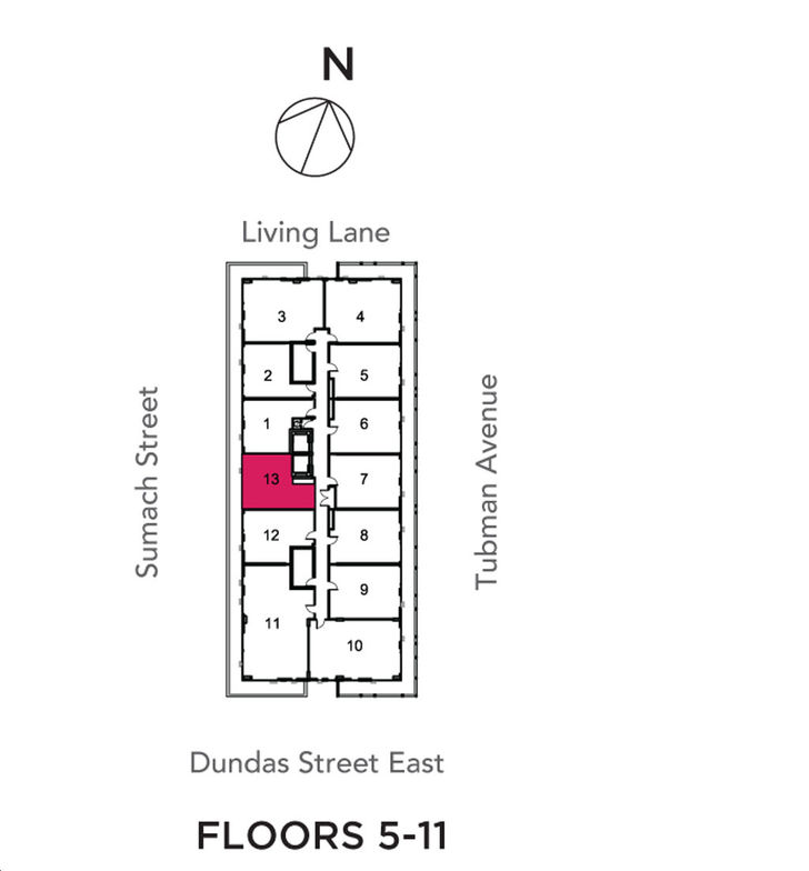 DuEast Boutique Condos The Radiance - East Tower Key Plan