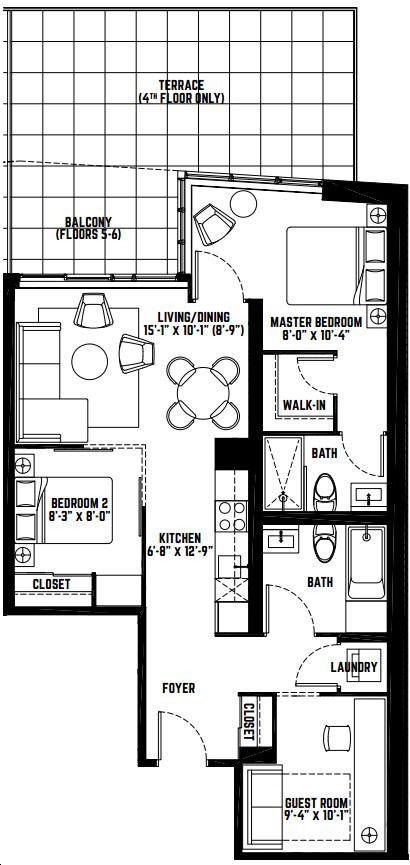 East United Condos By SigNature Communites 898 Floorplan 2 Bed 2 Bath   East United Condos 898 Floorplan V17 