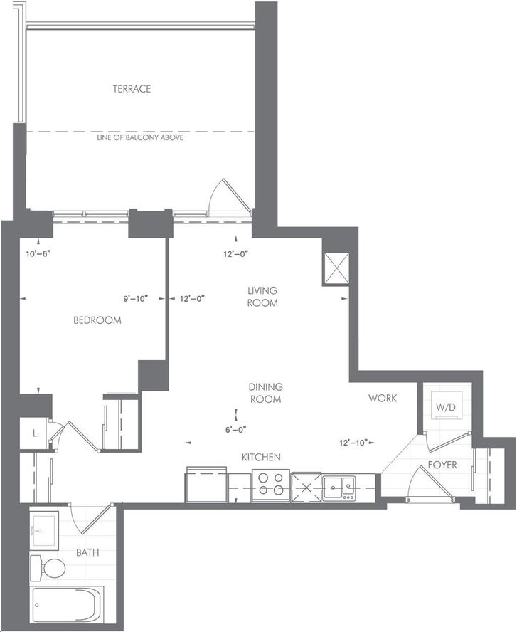 Eden Park Towers 2 by Times-Group-Corporation |1K Floorplan 1 bed & 1 bath