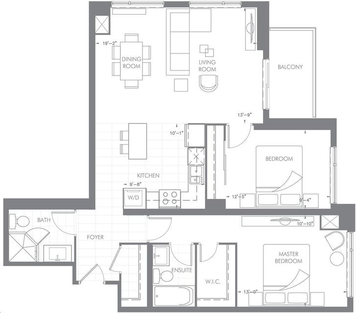 Eden Park Towers 2 by Times-Group-Corporation |2B Floorplan 2 bed & 2 bath