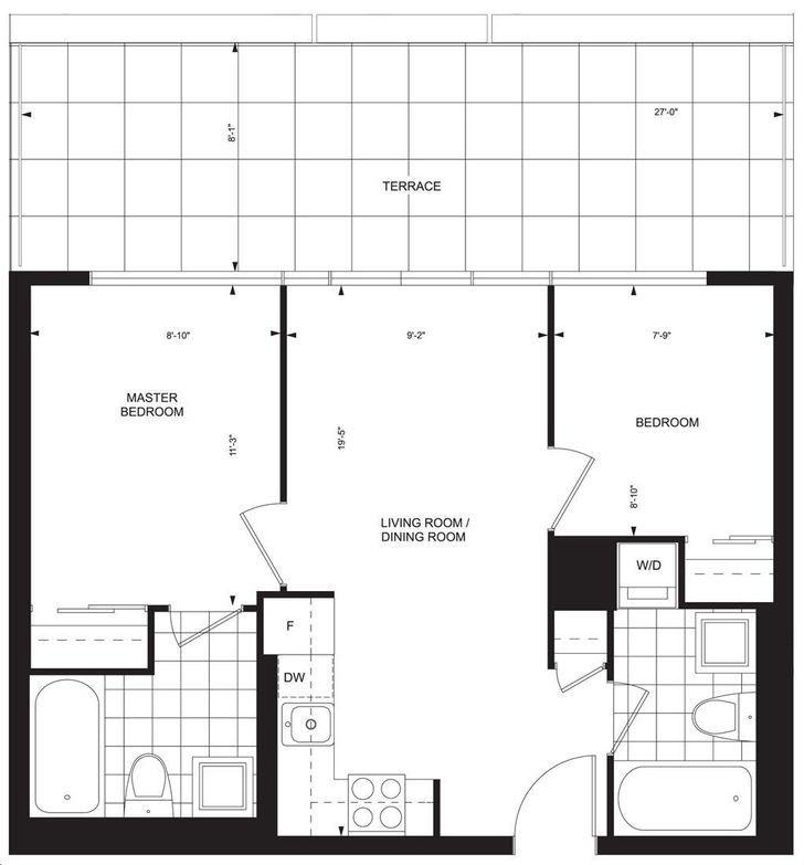 Edge on Triangle Park by Urbancorp 2CT Floorplan 2 bed