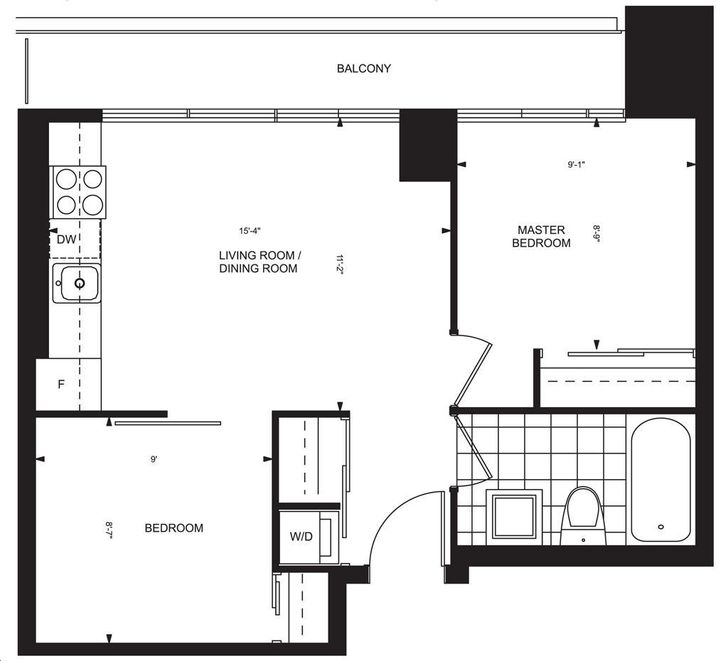 Edge on Triangle Park by Urbancorp 2D2 Floorplan 2 bed
