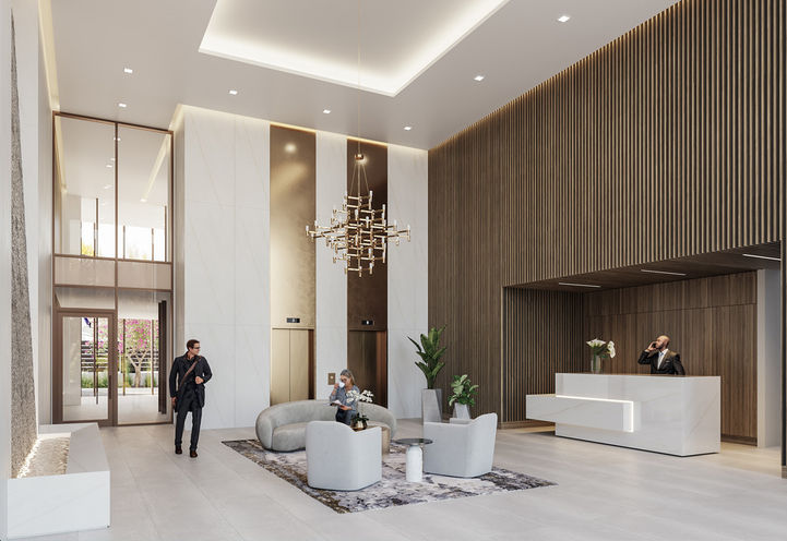 Elegance Luxury Condos Resident Lobby with Concierge