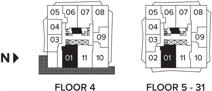 Ellie Condos Cottage Key Plan