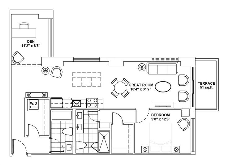 Emerson House Condos by YYZed |Burroughs *Terrace Suite* Floorplan 1 ...