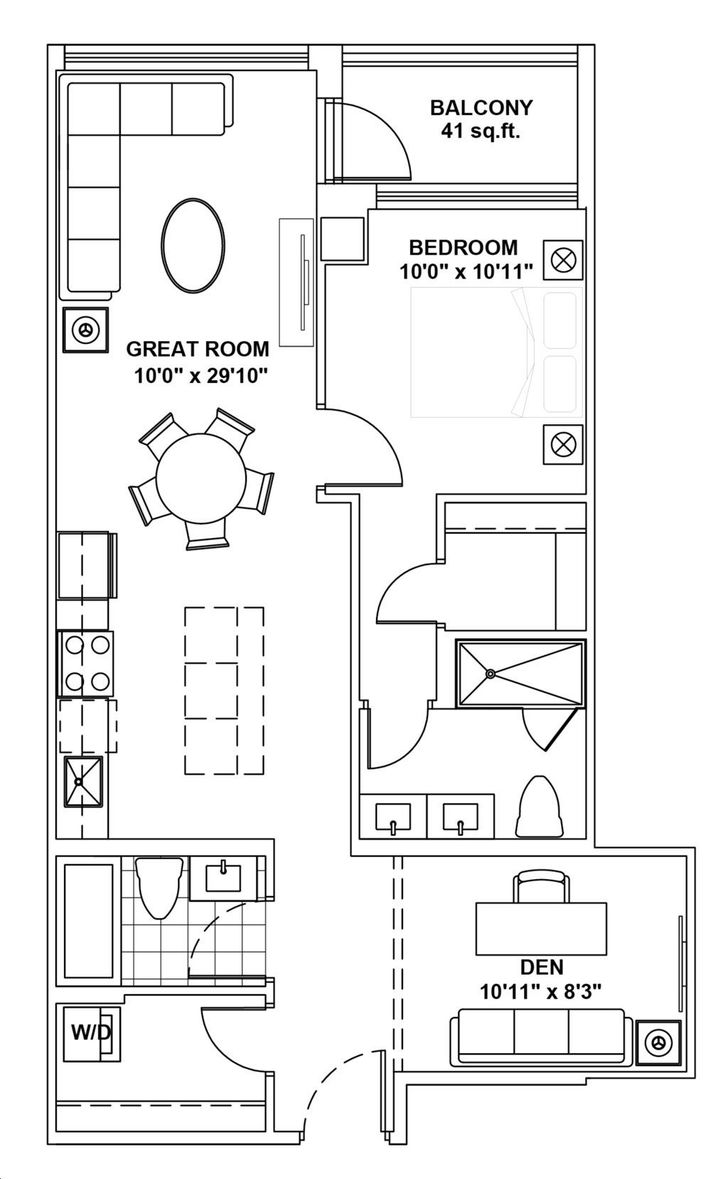 Emerson House Condos by YYZed |Humboldt 4 Floorplan 1 bed & 2 bath