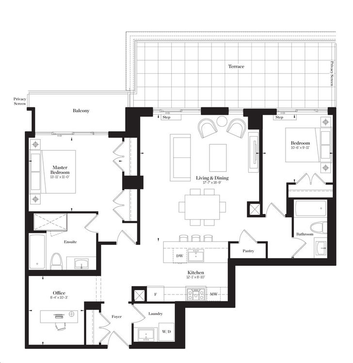 Empire Maven Condos by Empire The Ridley Floorplan 2 bed