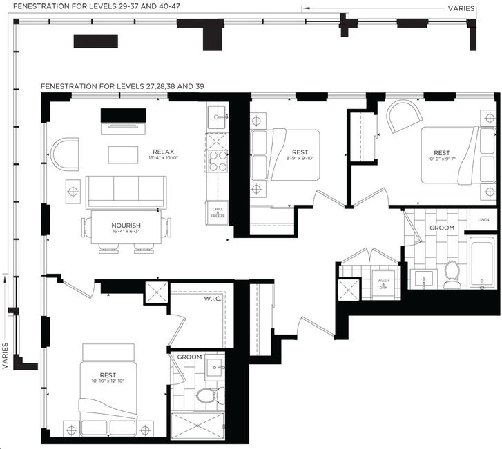 Empire Maverick Condos by Empire King Floorplan 3 bed & 2