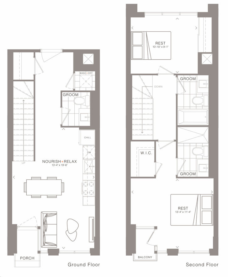 Empire Phoenix Condos by Empire |Sienna Floorplan 2 bed & 2.5 bath