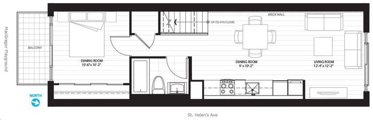 Enigma Lofts by Aragon R1 Floorplan 1 bed & 1 bath