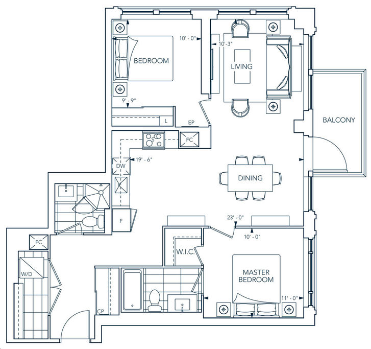 Evermore at West Village Condos by Tridel 2K Floorplan 2