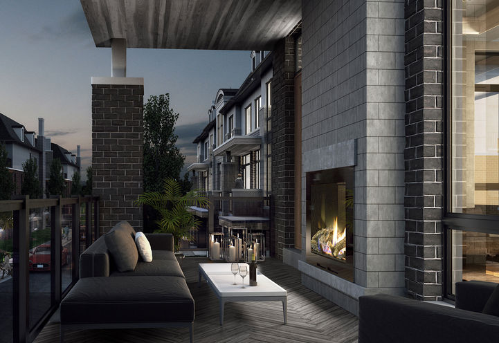 Personal Fireplace at Fifth Avenue Homes Towns