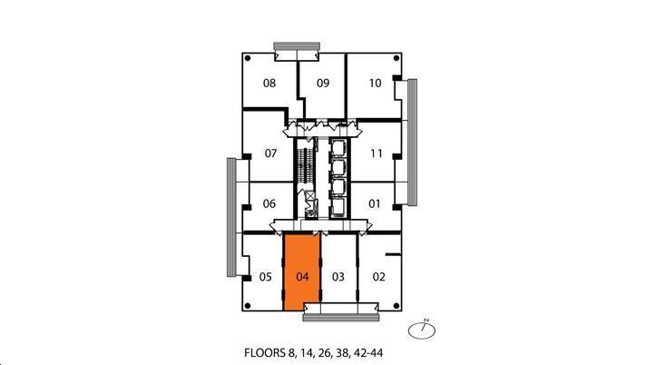 Five Condos at 5 St. Joseph TOWERSUITES 4 Key Plan