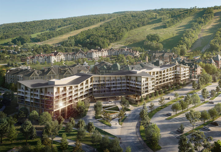 Freed Blue Mountain Condos Aerial View of Building Exteriors