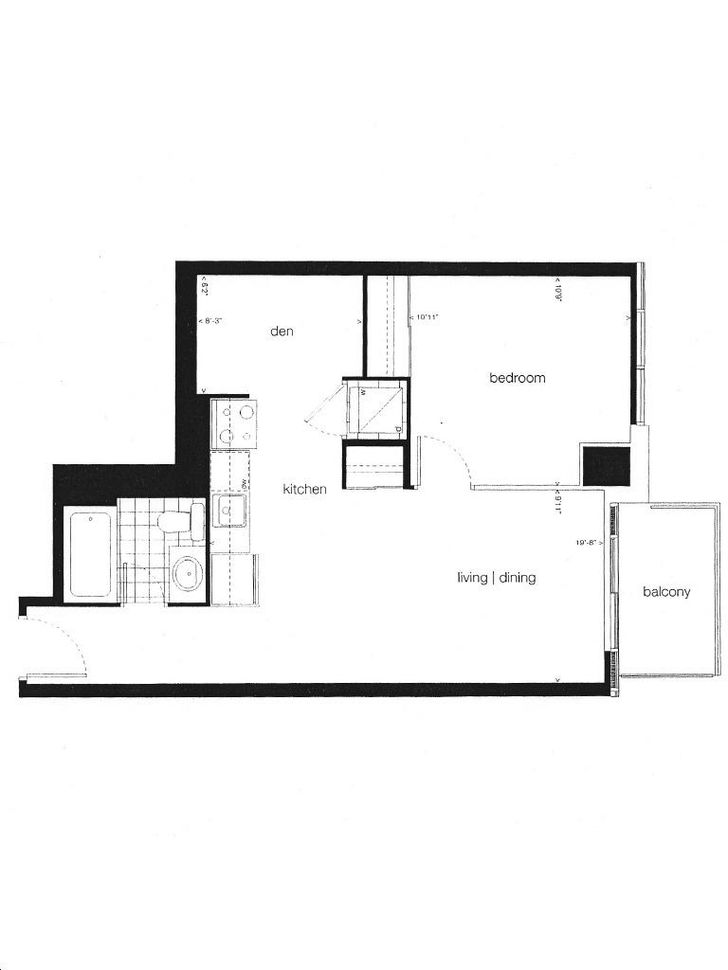 Fuse Condos 2 by Neudorfer 566 Floorplan 1 bed & 1 bath