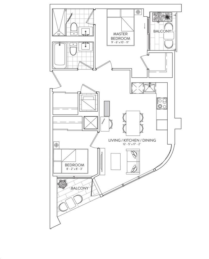 Galleria 3 Condos by Almadev |2B 693 Floorplan 2 bed & 2 bath