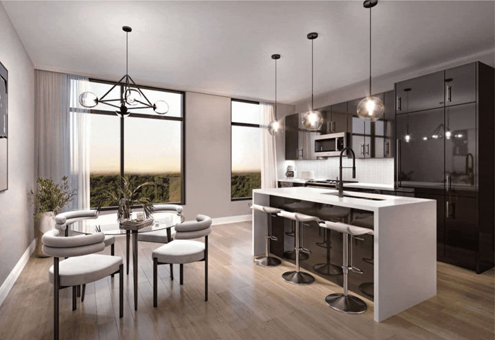 Gemini Condos South Tower Suite Interiors - Kitchen and Dining Area