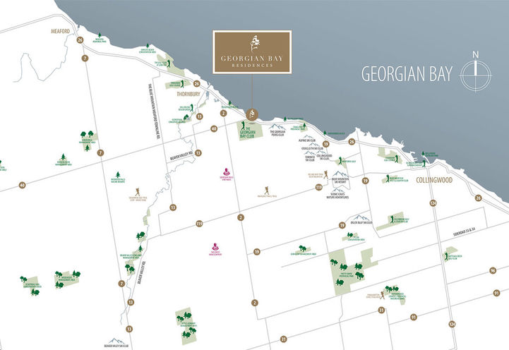 Georgian Bay Residences Map View of Project Location