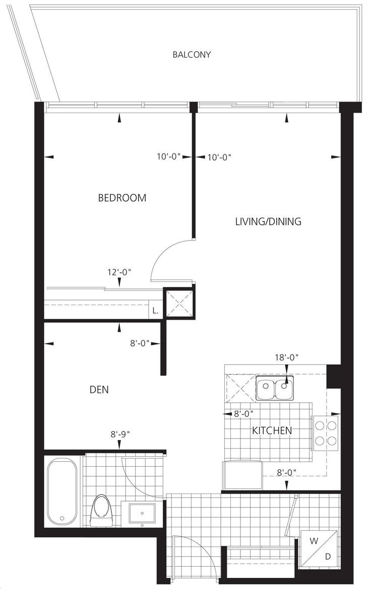 Gibson Square Tower 2 by Menkes BREEZE Floorplan 1 bed