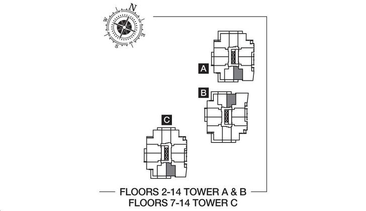 Grand Palace Condos Suite 08 Key Plan