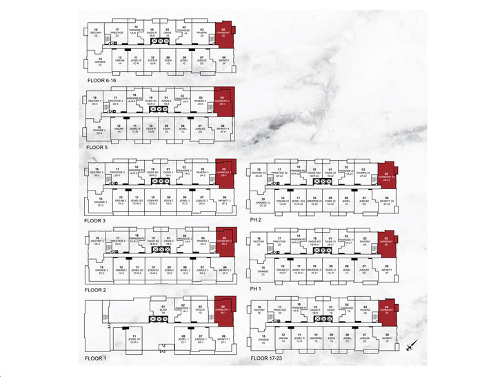 Grande Mirage Harmony Key Plan