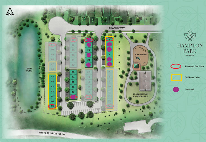 Hampton Park Towns Aerial View of Site Plan