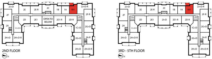 Hampton Place 1B1 Key Plan