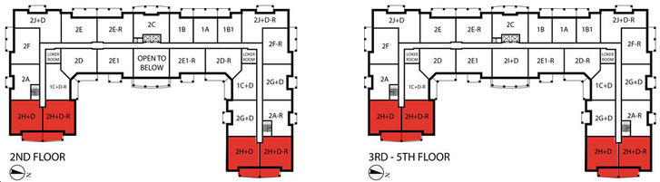 Hampton Place 2H Key Plan