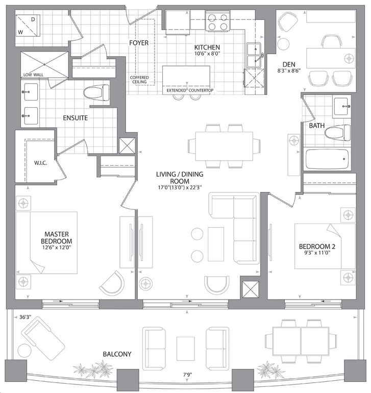 Hampton Place by Royal Pine |2I Floorplan 2 bed & 2 bath