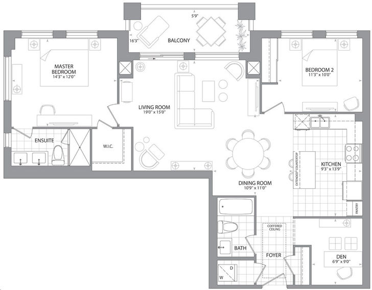 Hampton Place by Royal Pine |2J Floorplan 2 bed & 2 bath