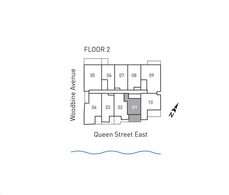 Heartwood the Beach Condos 201 Key Plan