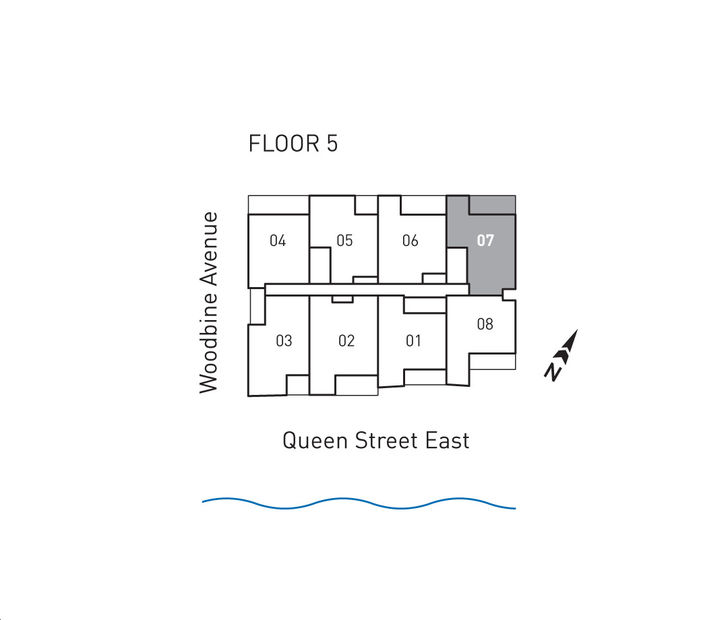 Heartwood the Beach Condos 507 Key Plan