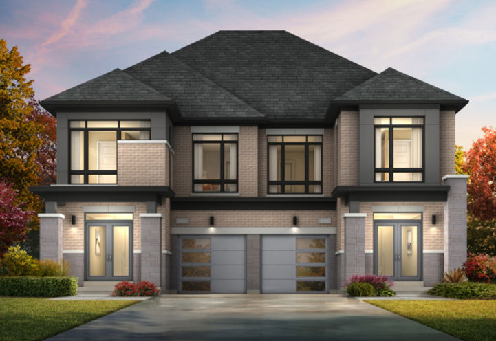Highcrest Whitby Shores Exterior View of Semi Detached Homes