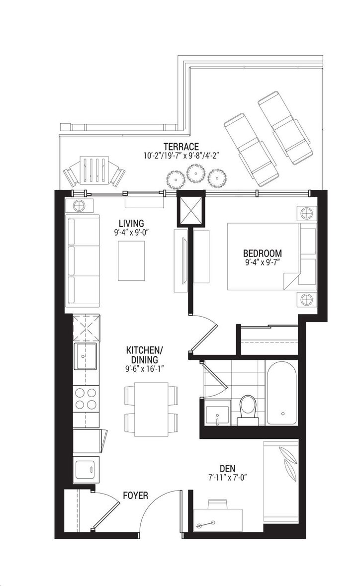 Highland Commons Condos by Altree-Developments |Arrow Floorplan 1 bed ...