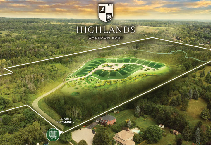 Highlands Caledon East Aerial View of Siteplan