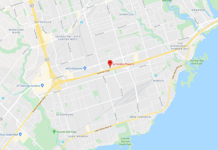 Map Showing Future Location Address for IQ3 Condos