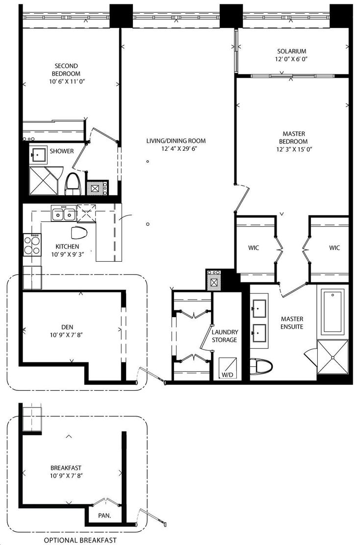 Imperial Plaza by Felcorp |1809 Rockefeller Floorplan 2 bed & 1 bath