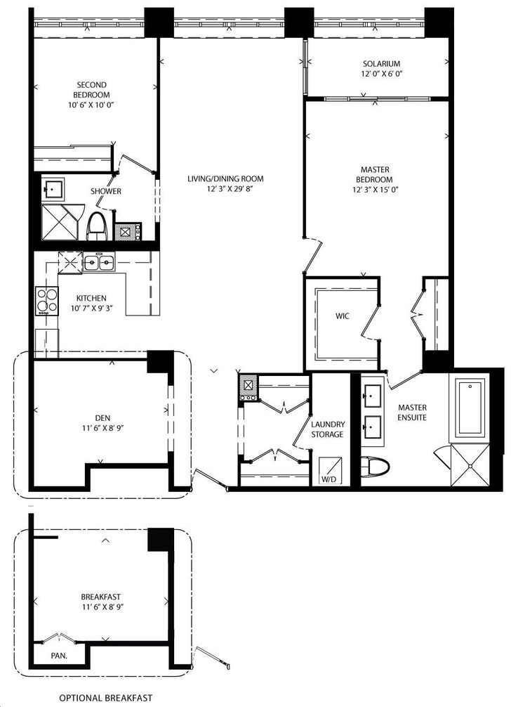 Imperial Plaza by Felcorp |1810 Rockefeller Floorplan 2 bed & 1 bath