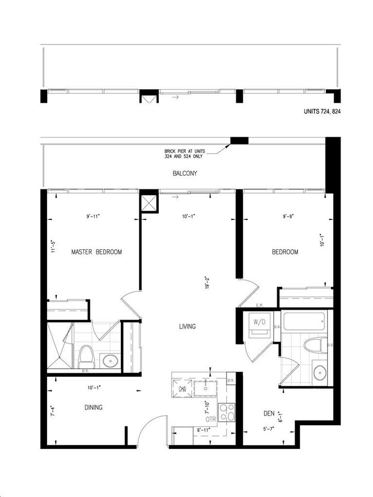 Indigo Condo by Pemberton |2D-A1 Floorplan 2 bed & 2 bath