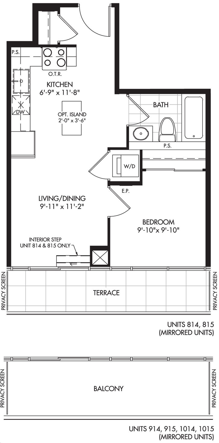 Indigo Condos 2 by Pemberton |1-E Floorplan 1 bed & 1 bath