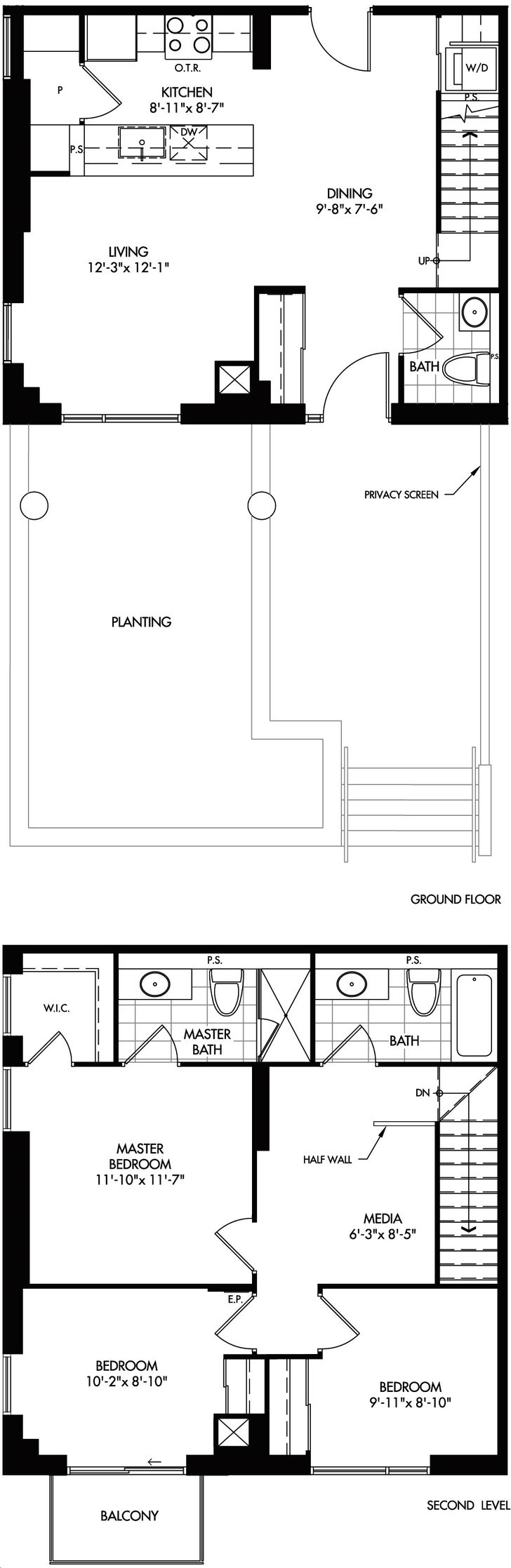 Indigo Condos 2 by Pemberton THC Floorplan 3 bed & 2.5 bath