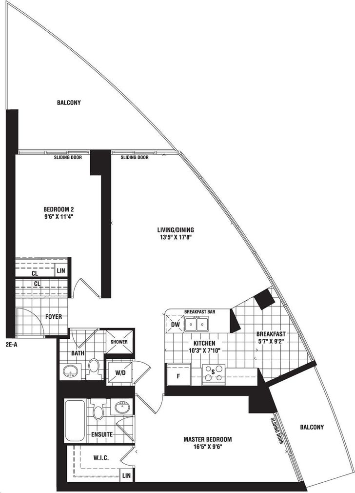 Infinity 3 Condos By Conservatory Coliseum Floorplan 2 Bed 2 Bath
