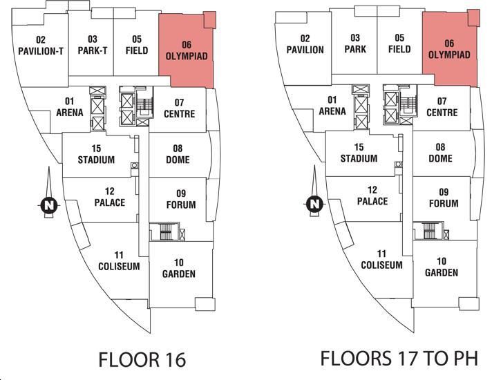 Infinity 3 Condos OLYMPIAD Key Plan