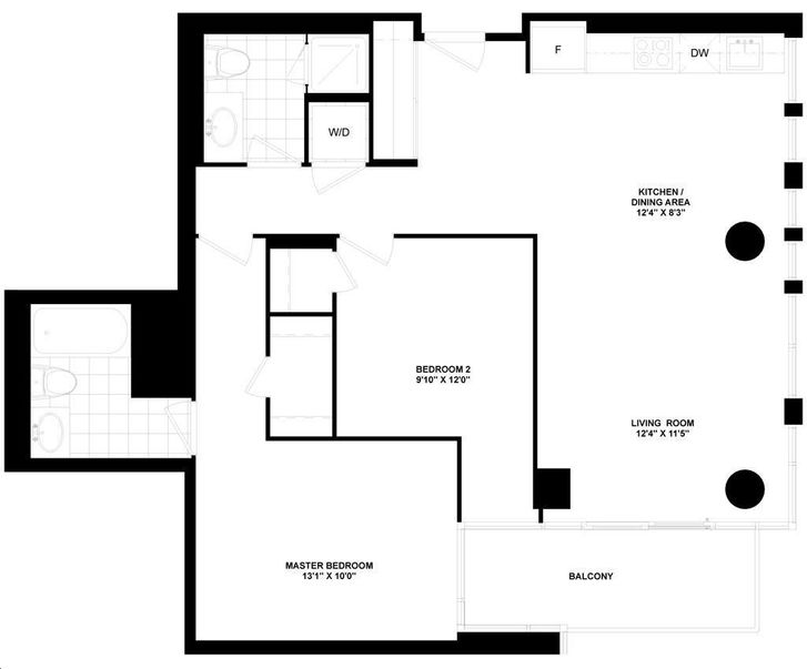 Ivory on Adelaide by Plaza SUITE 2G1x Floorplan 2 bed