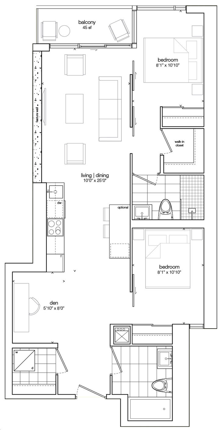 Ivy Condos by Dream-Development |Aloma Floorplan 2 bed & 2 bath