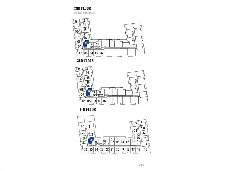 J. Davis House Condos 1B3 Key Plan