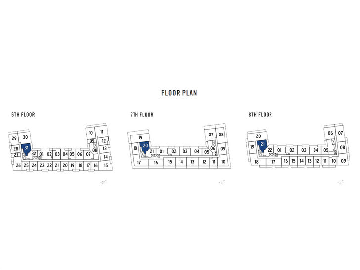 J. Davis House Condos 1BD10 Key Plan